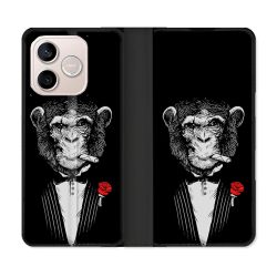 Housse Cuir Portefeuille Pour Honor 600 Lite 5G Decale Singe Mafia