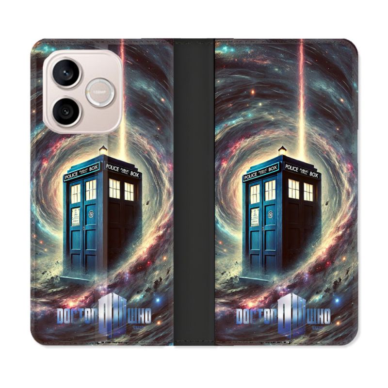 Housse Cuir Portefeuille Pour Honor 600 Lite 5G Dr Who Tardis Univers