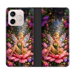 Housse Cuir Portefeuille Pour Honor 600 Lite 5G Fantastique Fee Fleur