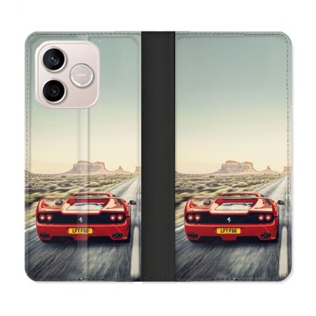 Housse Cuir Portefeuille Pour Honor 600 Lite 5G Ferrari F50