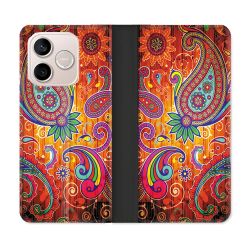 Housse Cuir Portefeuille Pour Honor 600 Lite 5G Fleur Psychedelic