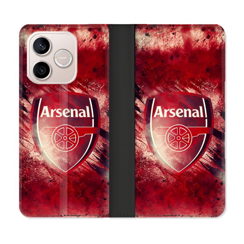 Housse Cuir Portefeuille Pour Honor 600 Lite 5G Foot Arsenal