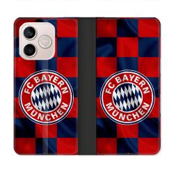 Housse Cuir Portefeuille Pour Honor 600 Lite 5G Foot Bayern Munich Carreaux