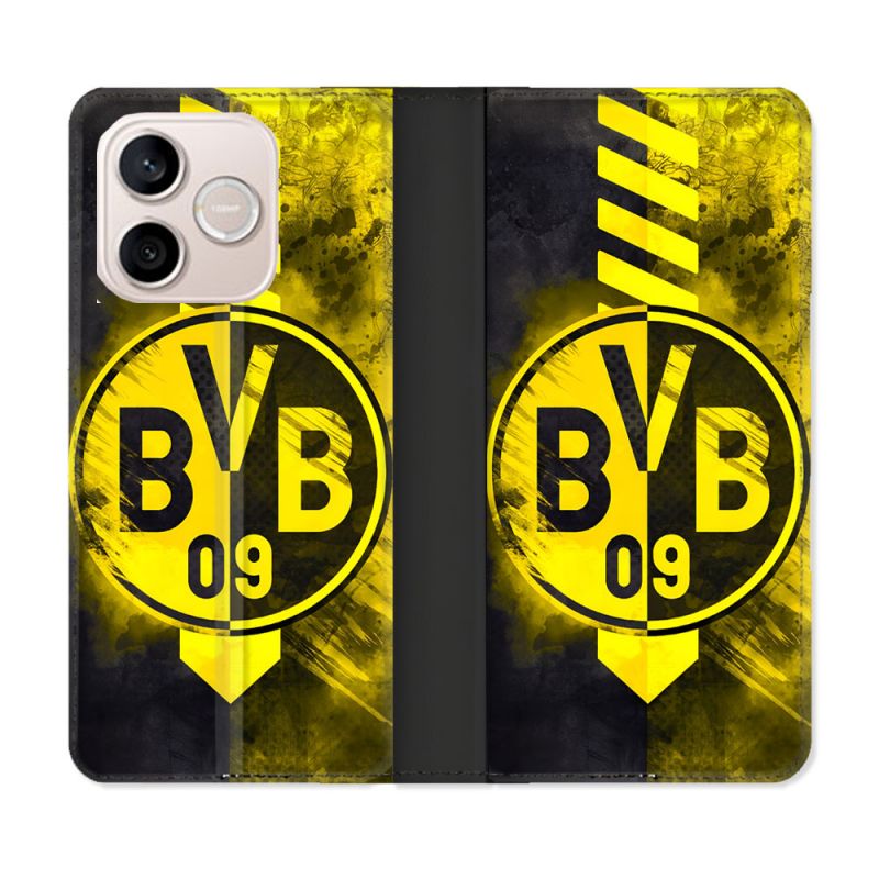 Housse Cuir Portefeuille Pour Honor 600 Lite 5G Foot Dortmund
