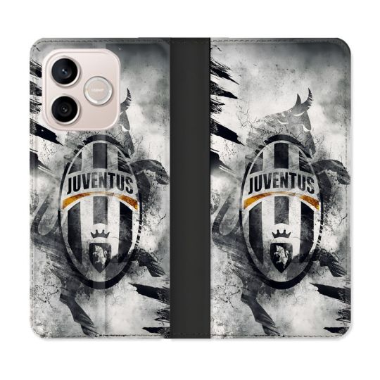 Housse Cuir Portefeuille Pour Honor 600 Lite 5G Foot Juventus Turin