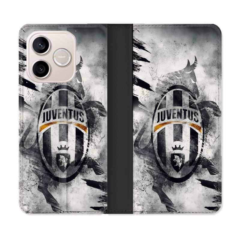 Housse Cuir Portefeuille Pour Honor 600 Lite 5G Foot Juventus Turin