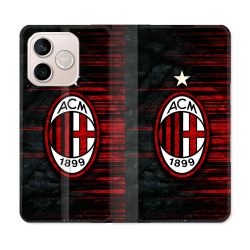 Housse Cuir Portefeuille Pour Honor 600 Lite 5G Foot Milan AC