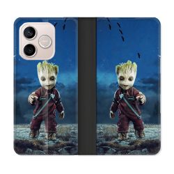 Housse Cuir Portefeuille Pour Honor 600 Lite 5G Groot Bleu