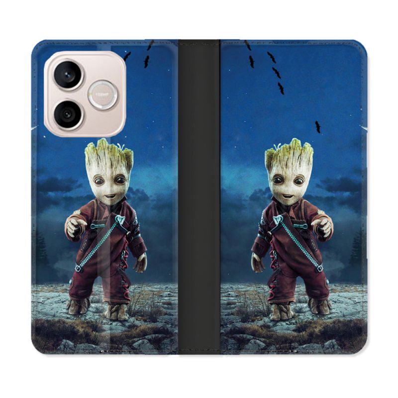 Housse Cuir Portefeuille Pour Honor 600 Lite 5G Groot Bleu