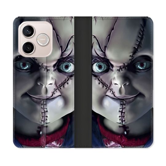 Housse Cuir Portefeuille Pour Honor 600 Lite 5G Horreur Chucky Cicatrice