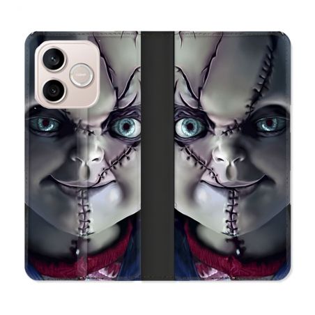 Housse Cuir Portefeuille Pour Honor 600 Lite 5G Horreur Chucky Cicatrice