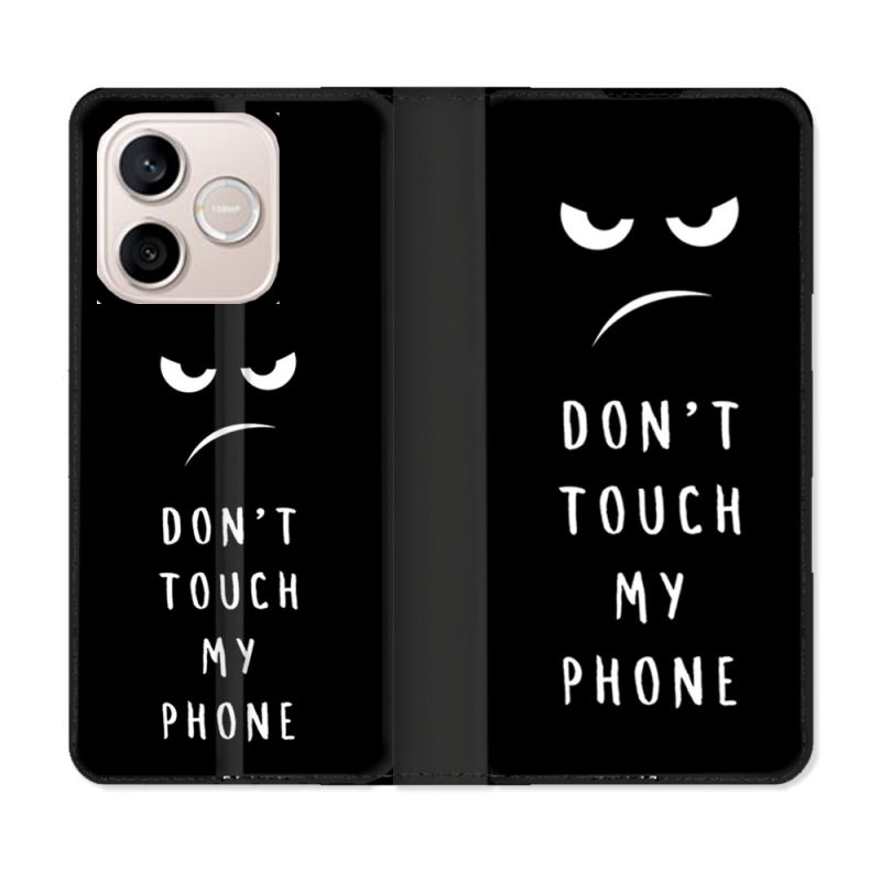 Housse Cuir Portefeuille Pour Honor 600 Lite 5G Humour Don't Touch