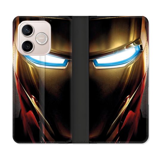Housse Cuir Portefeuille Pour Honor 600 Lite 5G Iron Man Casque