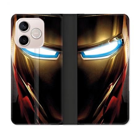 Housse Cuir Portefeuille Pour Honor 600 Lite 5G Iron Man Casque