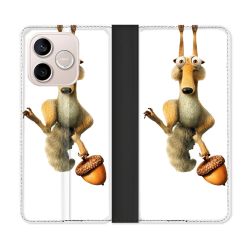 Housse Cuir Portefeuille Pour Honor 600 Lite 5G L'âge de Glace Scratch Suspendu