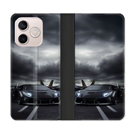 Housse Cuir Portefeuille Pour Honor 600 Lite 5G Lamborghini Avion