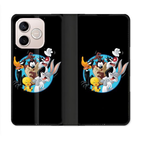 Housse Cuir Portefeuille Pour Honor 600 Lite 5G Looney Tunes