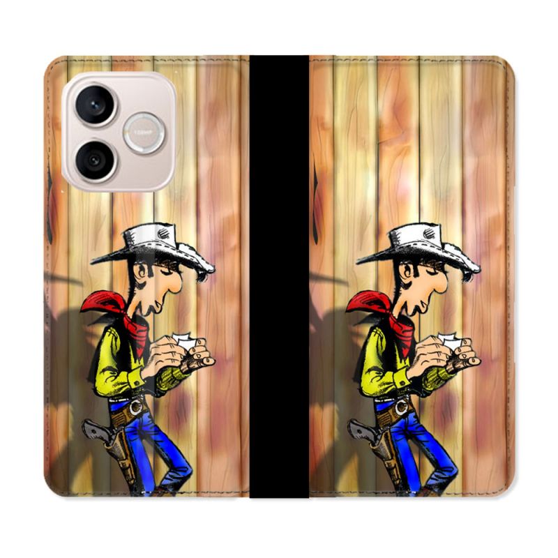 Housse Cuir Portefeuille Pour Honor 600 Lite 5G Lucky Luke