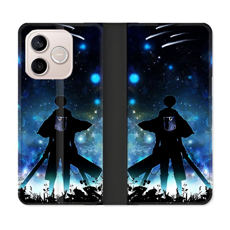 Housse Cuir Portefeuille Pour Honor 600 Lite 5G Manga Attaque Titans Levi
