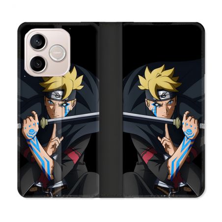 Housse Cuir Portefeuille Pour Honor 600 Lite 5G Manga Boruto Tatouage