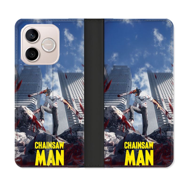 Housse Cuir Portefeuille Pour Honor 600 Lite 5G Manga Chainsaw Man Denji