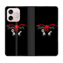 Housse Cuir Portefeuille Pour Honor 600 Lite 5G Manga Death Note Noir