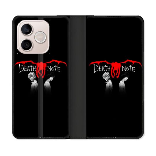 Housse Cuir Portefeuille Pour Honor 600 Lite 5G Manga Death Note Noir