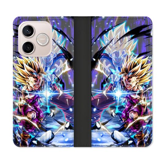 Housse Cuir Portefeuille Pour Honor 600 Lite 5G Manga Dragon Ball Sangohan Duo