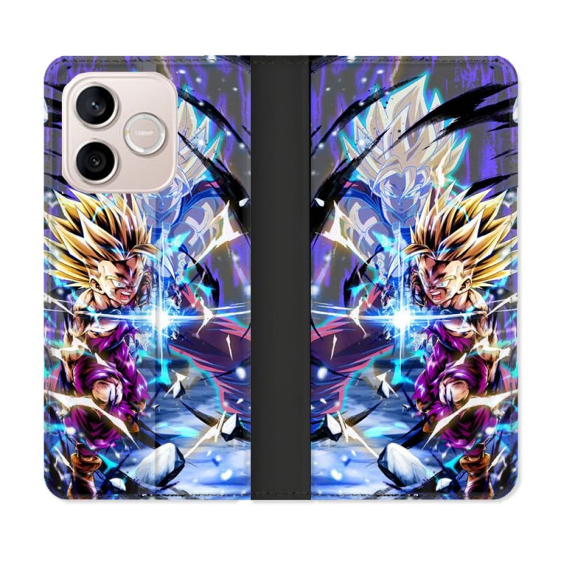 Housse Cuir Portefeuille Pour Honor 600 Lite 5G Manga Dragon Ball Sangohan Duo