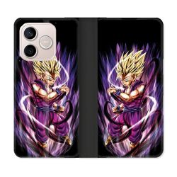 Housse Cuir Portefeuille Pour Honor 600 Lite 5G Manga Dragon Ball Sangohan Violet