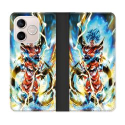 Housse Cuir Portefeuille Pour Honor 600 Lite 5G Manga Dragon Ball Sangoku Blanc