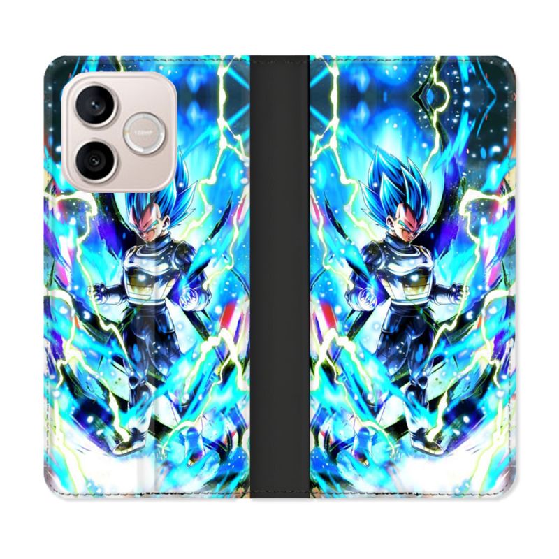 Housse Cuir Portefeuille Pour Honor 600 Lite 5G Manga Dragon Ball Vegeta Bleu