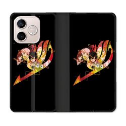 Housse Cuir Portefeuille Pour Honor 600 Lite 5G Manga Fairy Tail Logo Noir