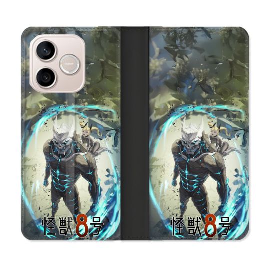 Housse Cuir Portefeuille Pour Honor 600 Lite 5G Manga Kaiju N° 8 Kafka Hibino