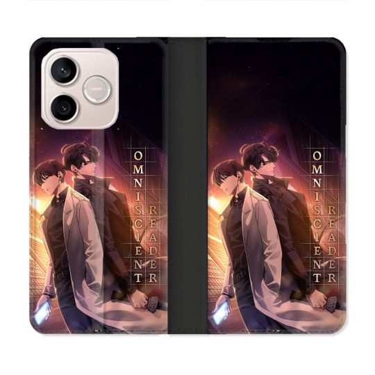 Housse Cuir Portefeuille Pour Honor 600 Lite 5G Manga Lecteur Omniscient Affiche