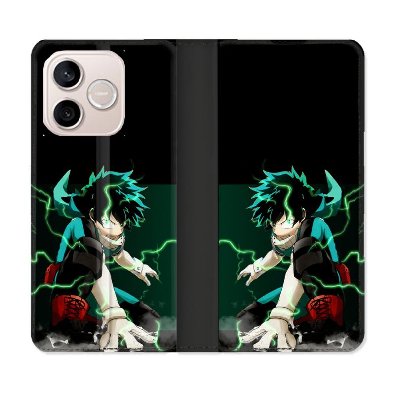 Housse Cuir Portefeuille Pour Honor 600 Lite 5G Manga My Hero Academia Deku