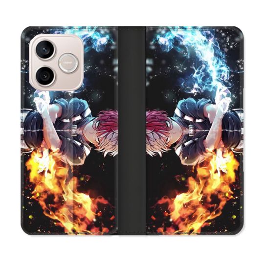 Housse Cuir Portefeuille Pour Honor 600 Lite 5G Manga My Hero Academia Shoto