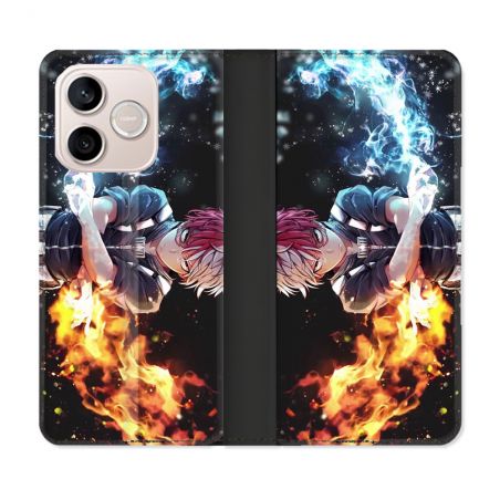 Housse Cuir Portefeuille Pour Honor 600 Lite 5G Manga My Hero Academia Shoto