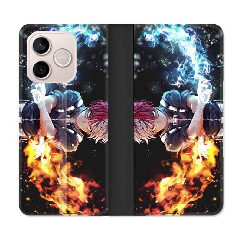 Housse Cuir Portefeuille Pour Honor 600 Lite 5G Manga My Hero Academia Shoto