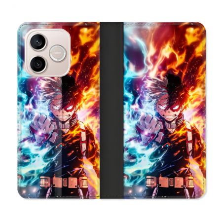 Housse Cuir Portefeuille Pour Honor 600 Lite 5G Manga My Hero Academia Shoto Portrait