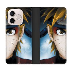Housse Cuir Portefeuille Pour Honor 600 Lite 5G Manga Naruto Blanc