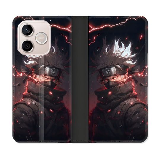 Housse Cuir Portefeuille Pour Honor 600 Lite 5G Manga Naruto Kakashi Dark