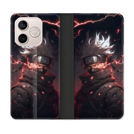 Housse Cuir Portefeuille Pour Honor 600 Lite 5G Manga Naruto Kakashi Dark