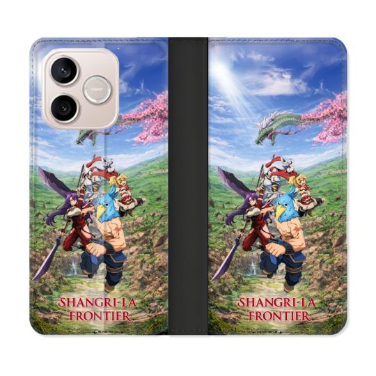 Housse Cuir Portefeuille Pour Honor 600 Lite 5G Manga Shangri La Frontier Affiche