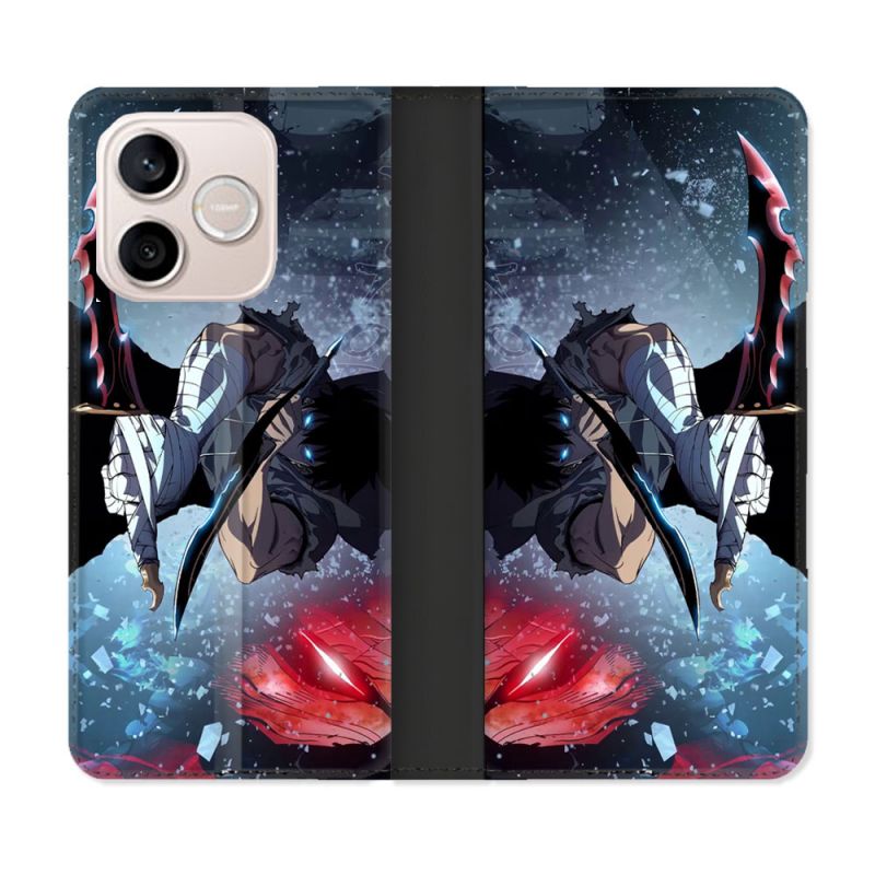 Housse Cuir Portefeuille Pour Honor 600 Lite 5G Manga Solo Leveling Sung Epee