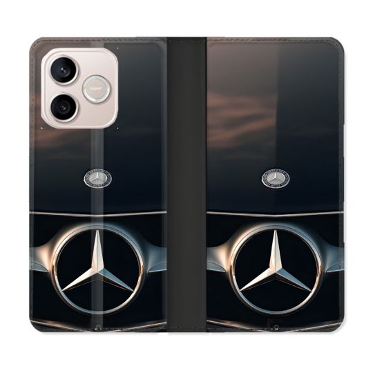 Housse Cuir Portefeuille Pour Honor 600 Lite 5G Mercedes Calendre