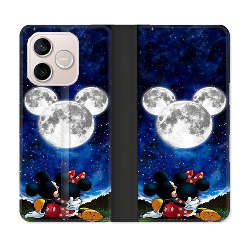 Housse Cuir Portefeuille Pour Honor 600 Lite 5G Mickey Minnie