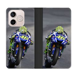 Housse Cuir Portefeuille Pour Honor 600 Lite 5G Moto Course GP Wheeling 46