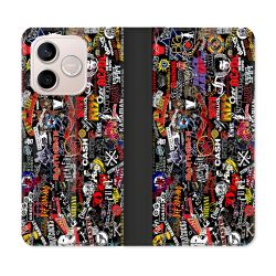 Housse Cuir Portefeuille Pour Honor 600 Lite 5G Musique Rock Groupe