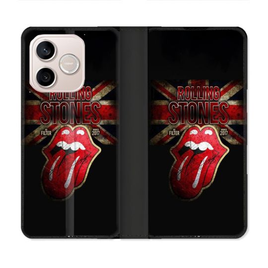Housse Cuir Portefeuille Pour Honor 600 Lite 5G Musique Rolling Stones